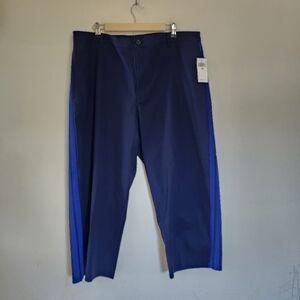 Lauren Ralph Lauren Business Casual Navy/ Royal Blue Tuxedo Stripe Capris 16w